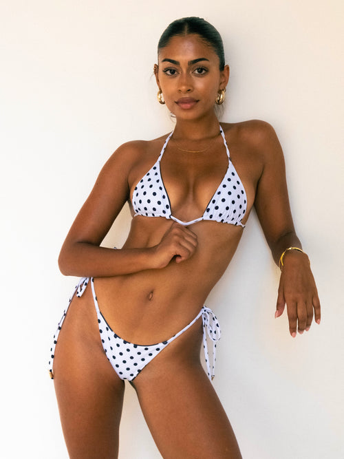 Black and White Lexi Cut Reversible Triangle Top